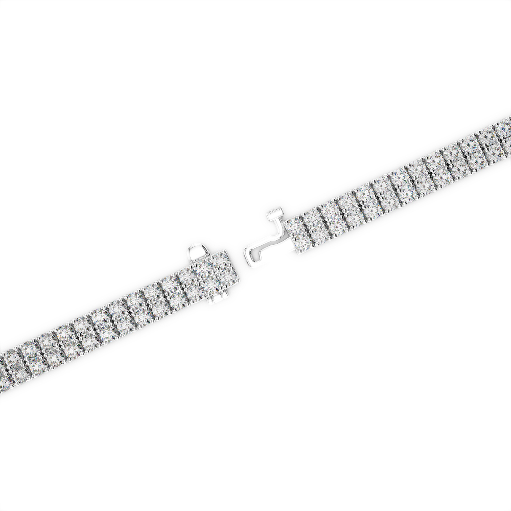 Gold / Platinum Round Cut Diamond Bracelet AGBRL-1030