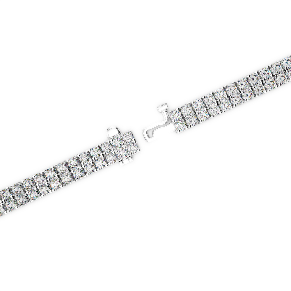 Gold / Platinum Round Cut Diamond Bracelet AGBRL-1031