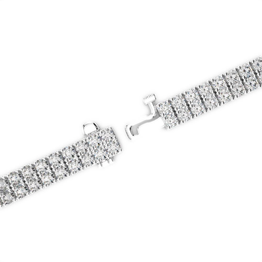 Gold / Platinum Round Cut Diamond Bracelet AGBRL-1032