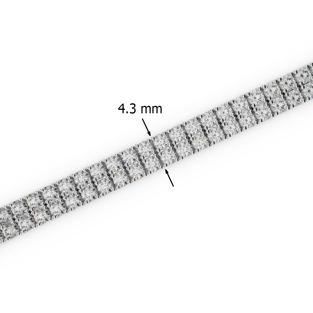 Gold / Platinum Round Cut Diamond Bracelet AGBRL-1032