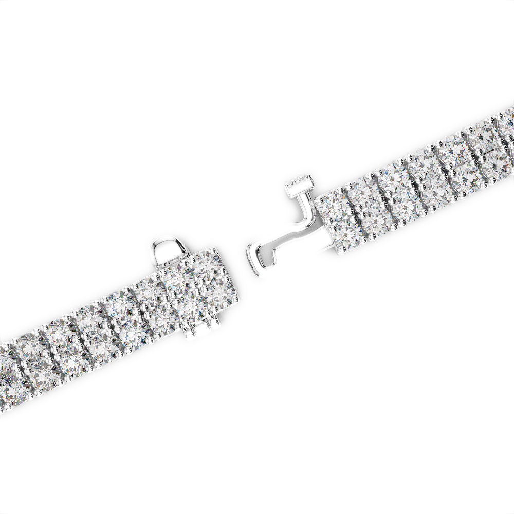 Gold / Platinum Round Cut Diamond Bracelet AGBRL-1033