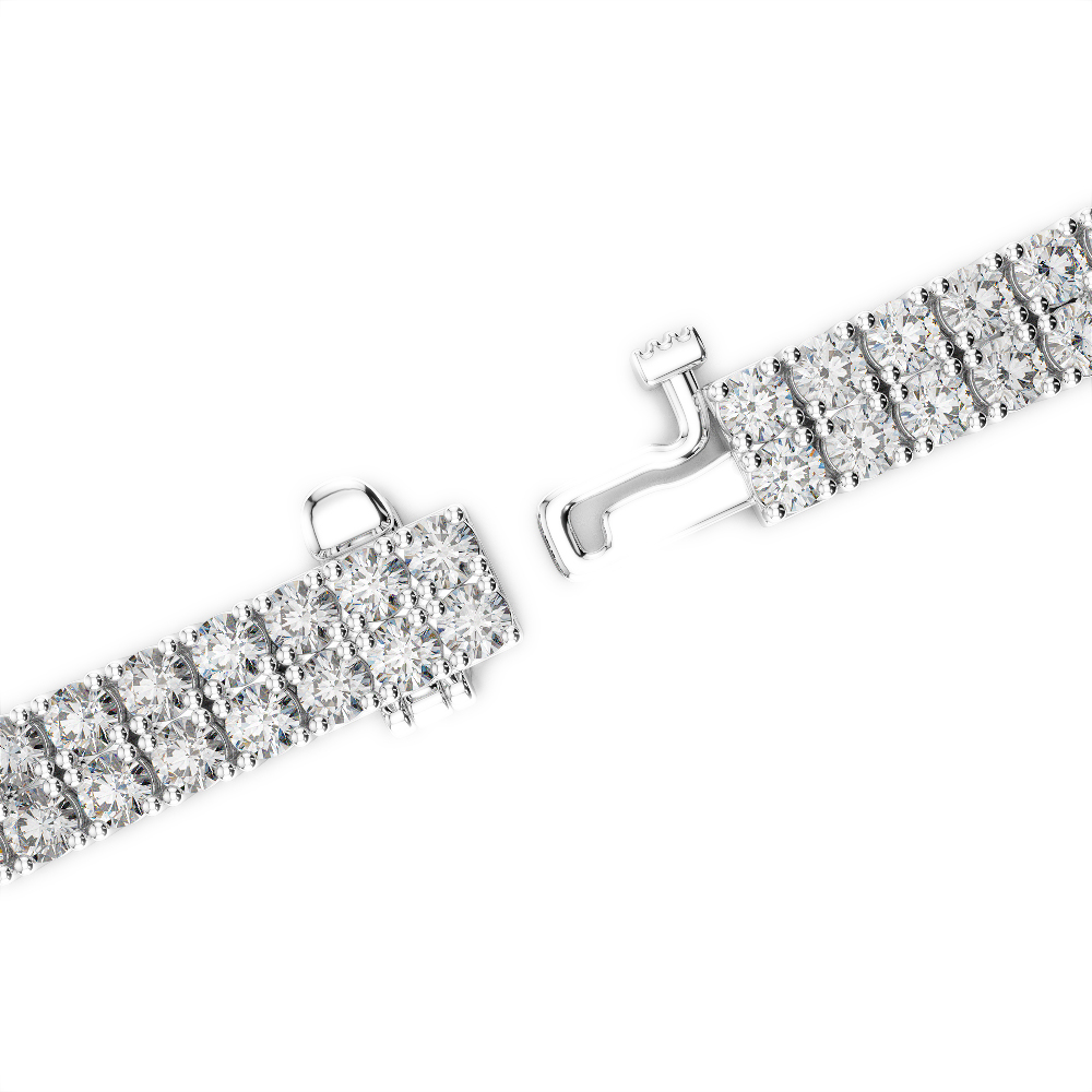 Gold / Platinum Round Cut Diamond Bracelet AGBRL-1035