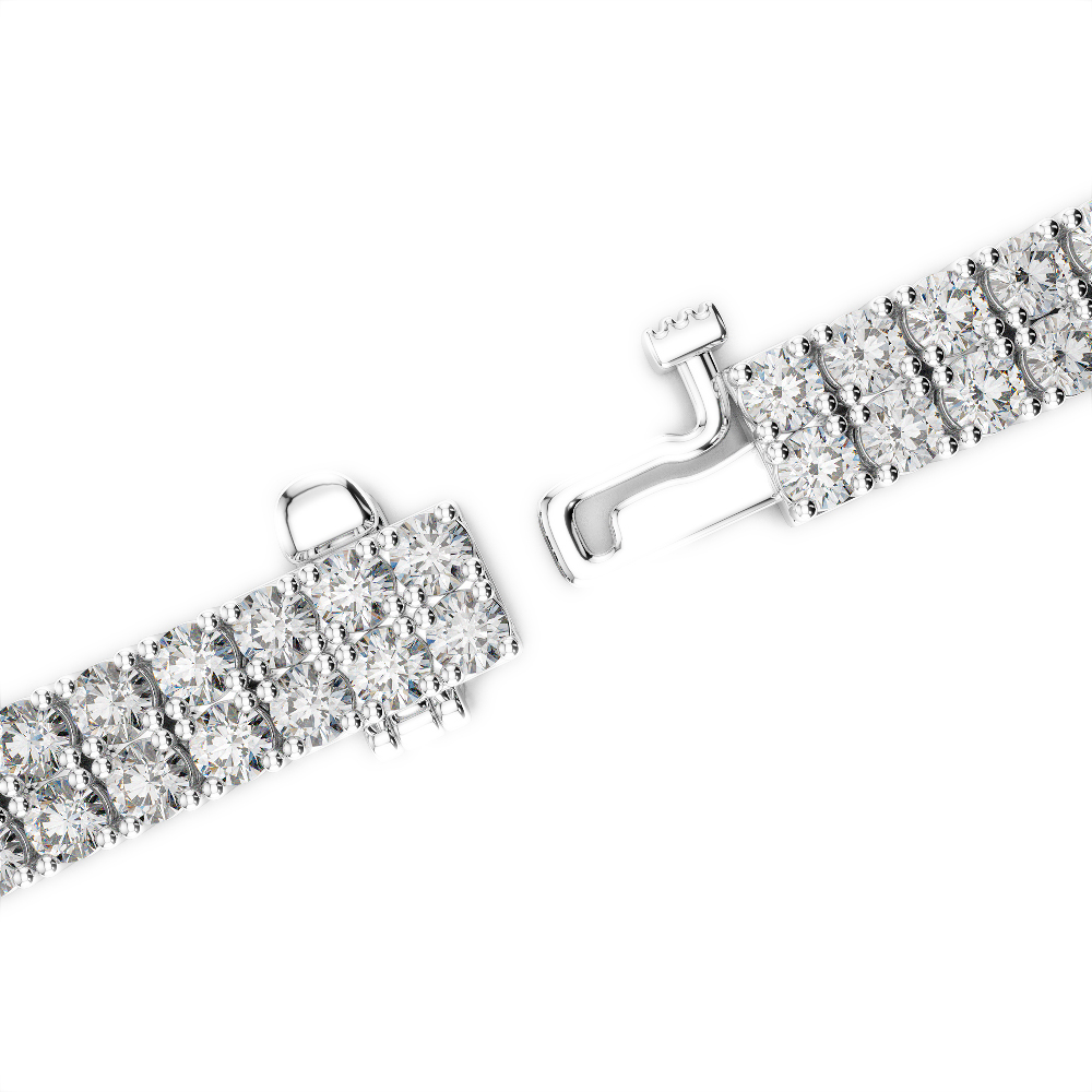 Gold / Platinum Round Cut Diamond Bracelet AGBRL-1037