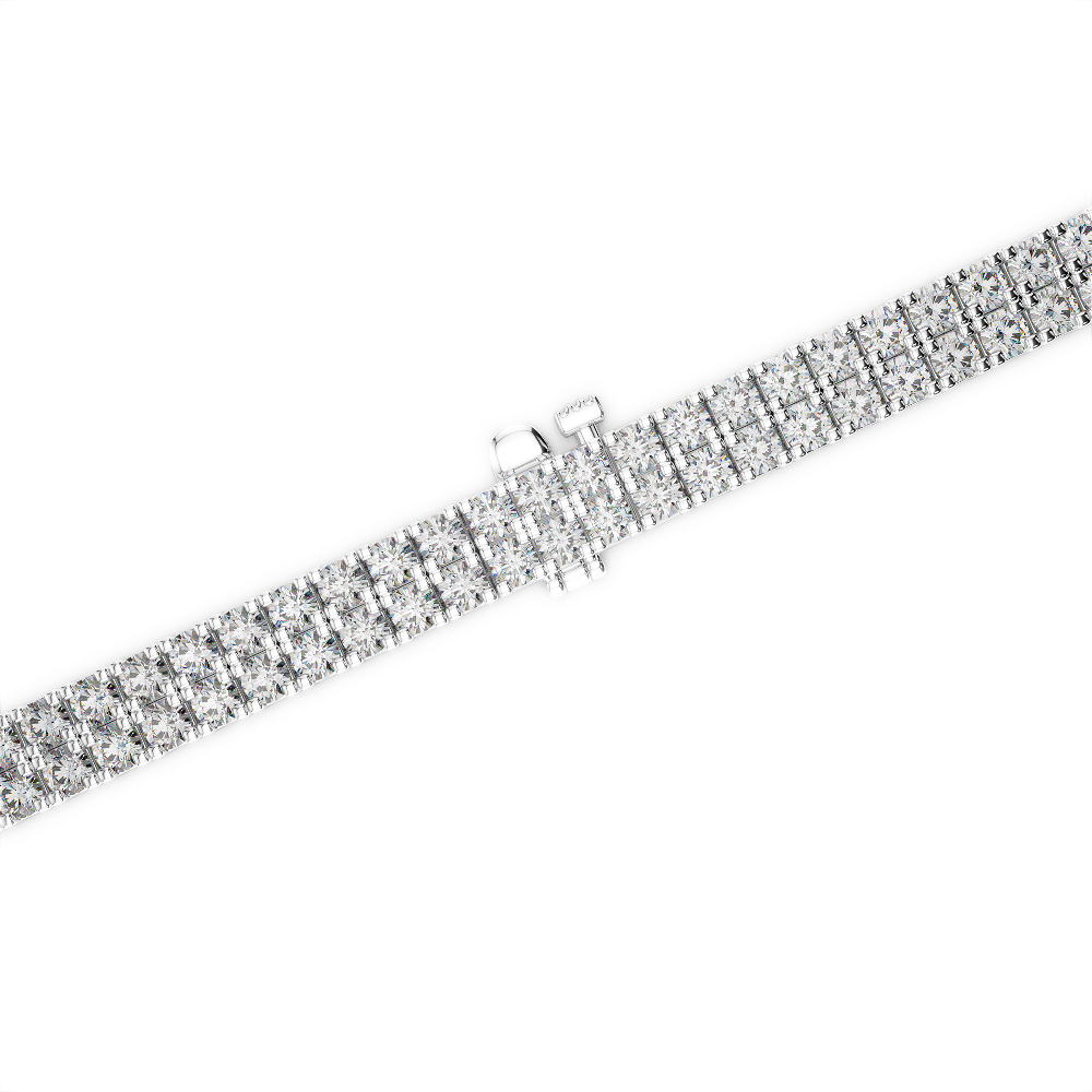 Gold / Platinum Round Cut Diamond Bracelet AGBRL-1043