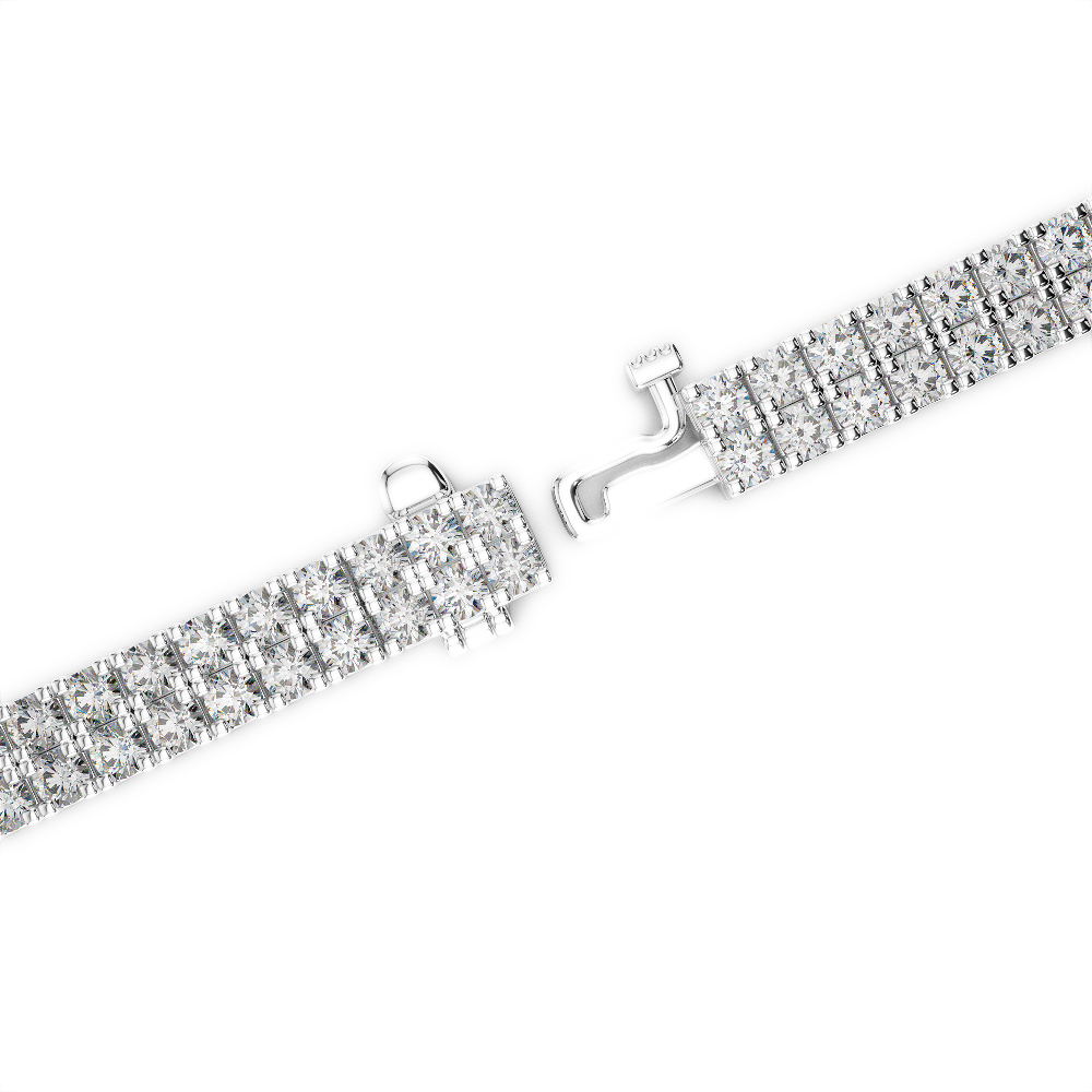 Gold / Platinum Round Cut Diamond Bracelet AGBRL-1044