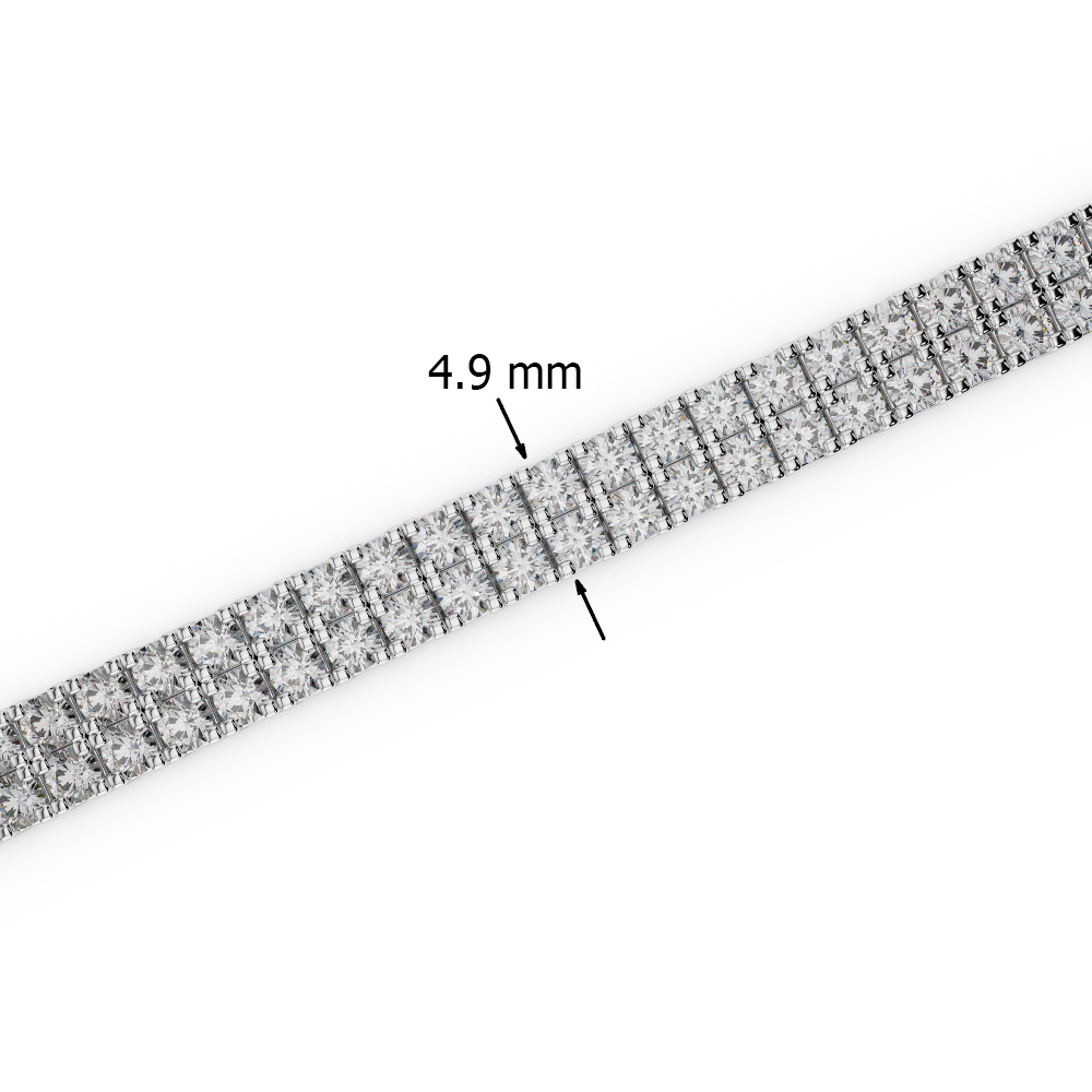 Gold / Platinum Round Cut Diamond Bracelet AGBRL-1044