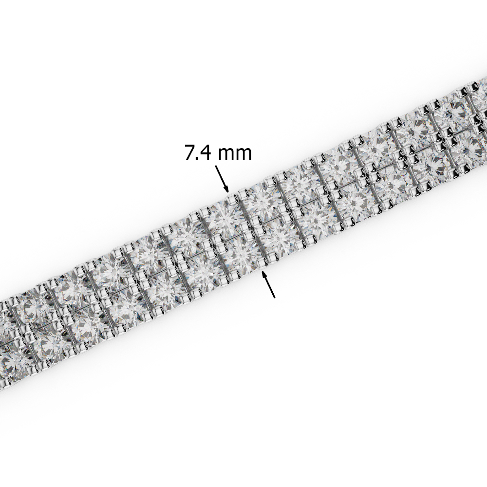 Gold / Platinum Round Cut Diamond Bracelet AGBRL-1049