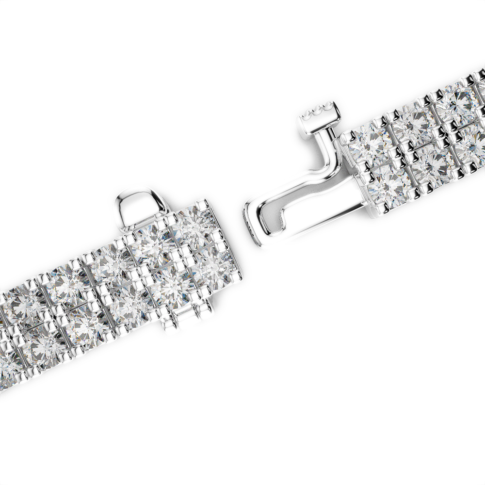 Gold / Platinum Round Cut Diamond Bracelet AGBRL-1050