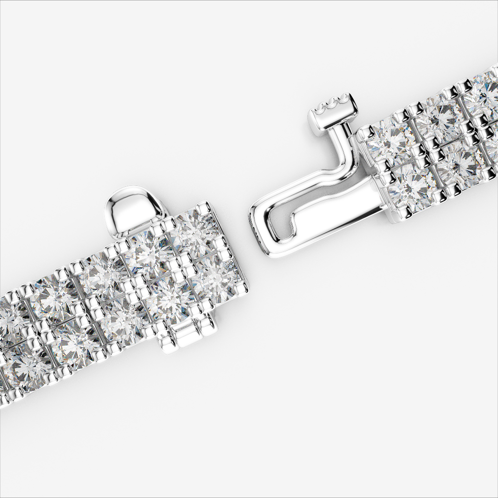 Gold / Platinum Round Cut Diamond Bracelet AGBRL-1051