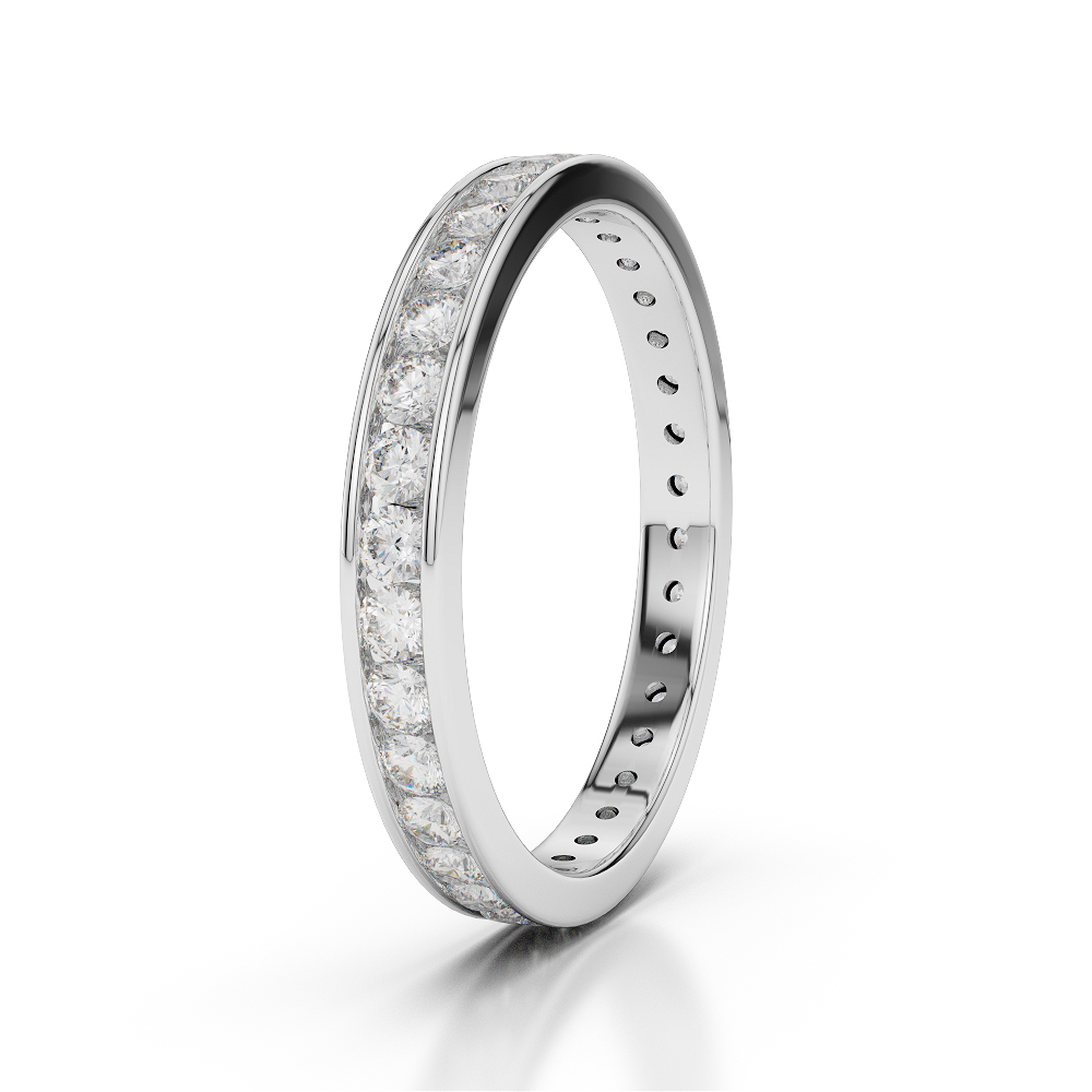 3 mm gold / platinum diamond full eternity ring agdr-1087