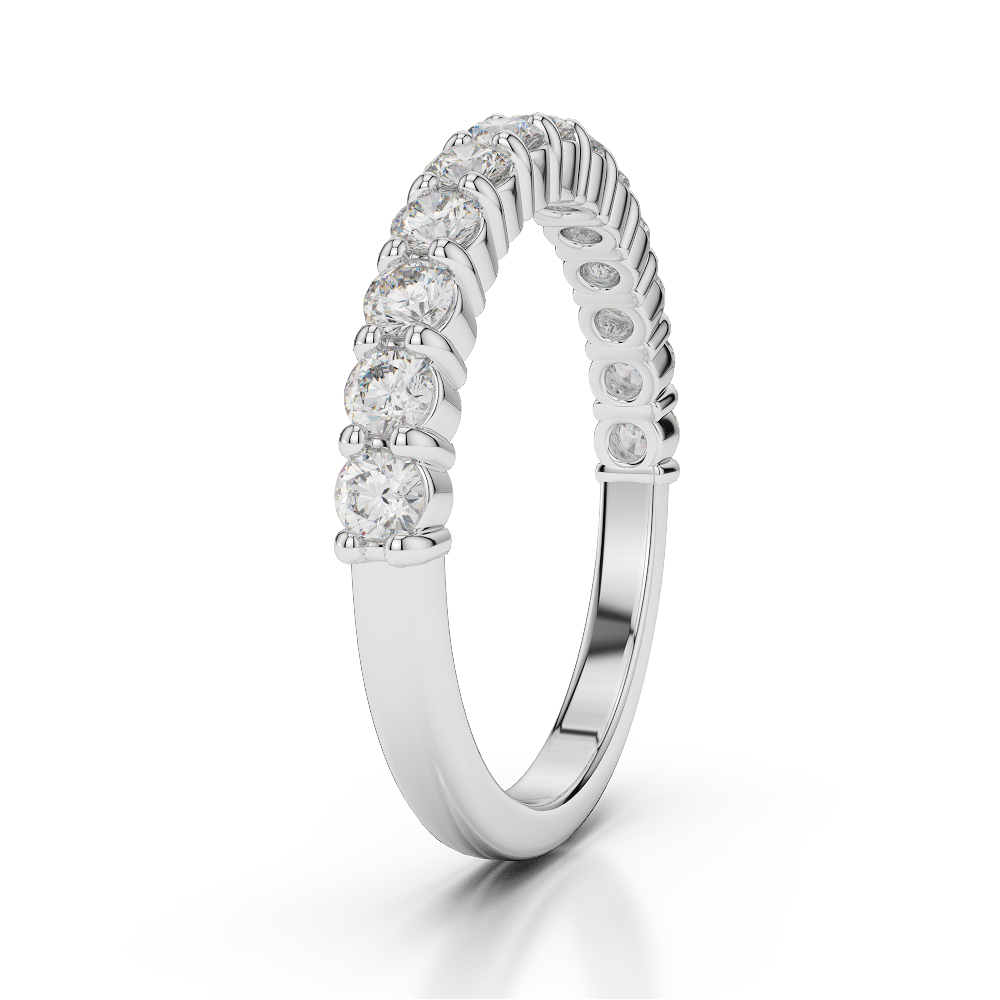 2.5 MM Gold / Platinum Diamond Half Eternity Ring AGDR-1114