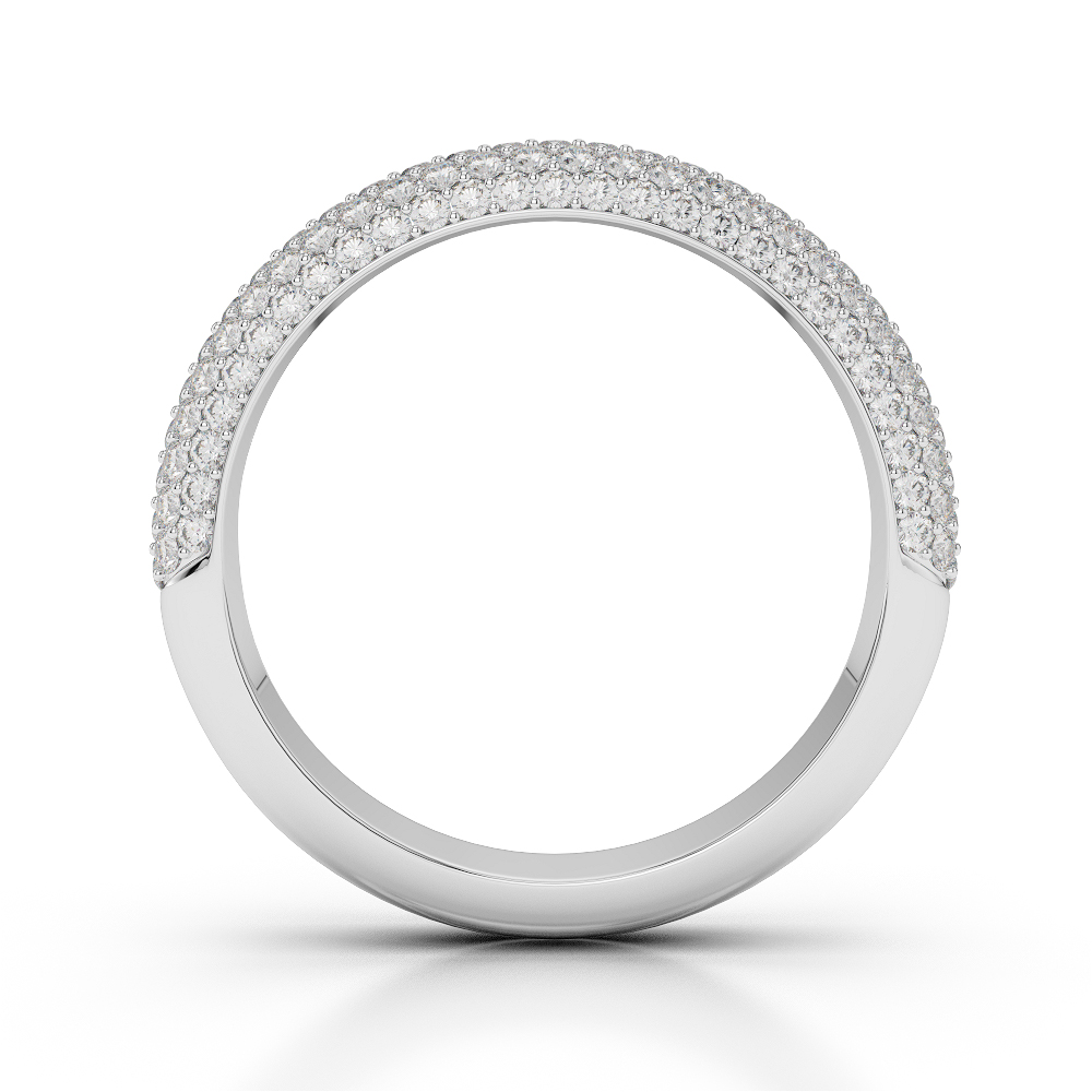 4 MM Gold / Platinum Diamond Half Eternity Ring AGDR-1118