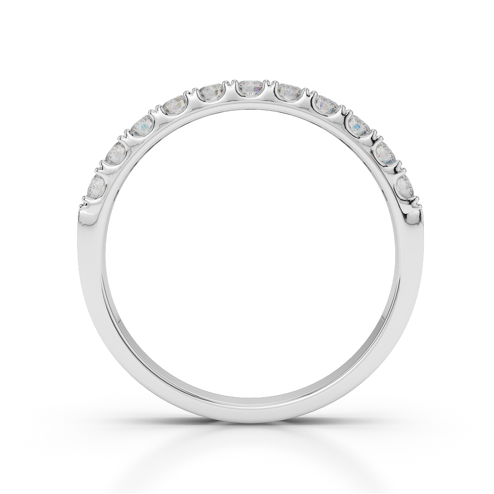 2 MM Gold / Platinum Diamond Half Eternity Ring AGDR-1123