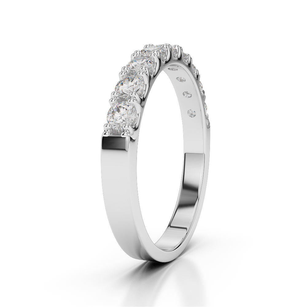 2.5 MM Gold / Platinum Diamond Half Eternity Ring AGDR-1124