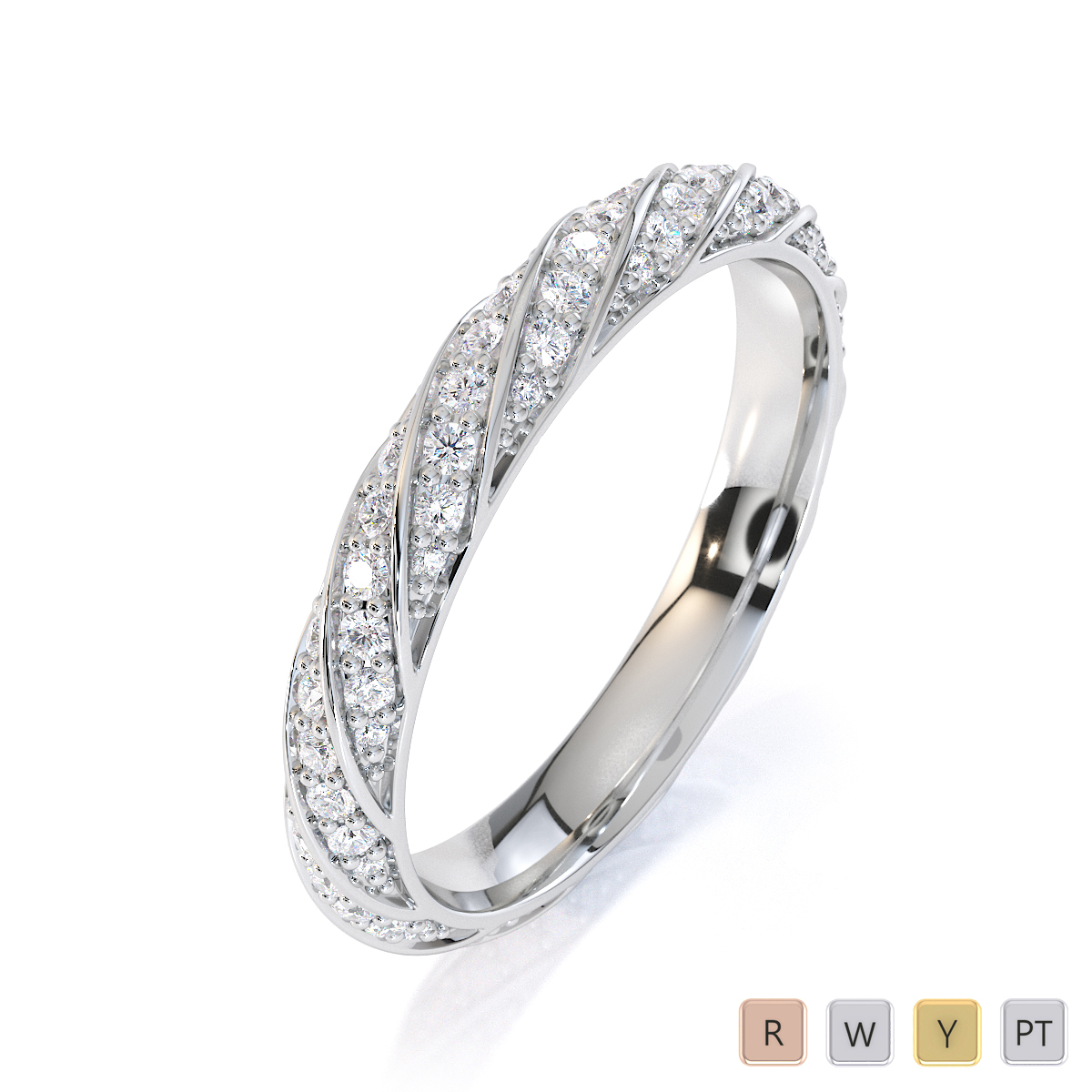 Gold / Platinum Diamond Full Eternity Ring RZ1528