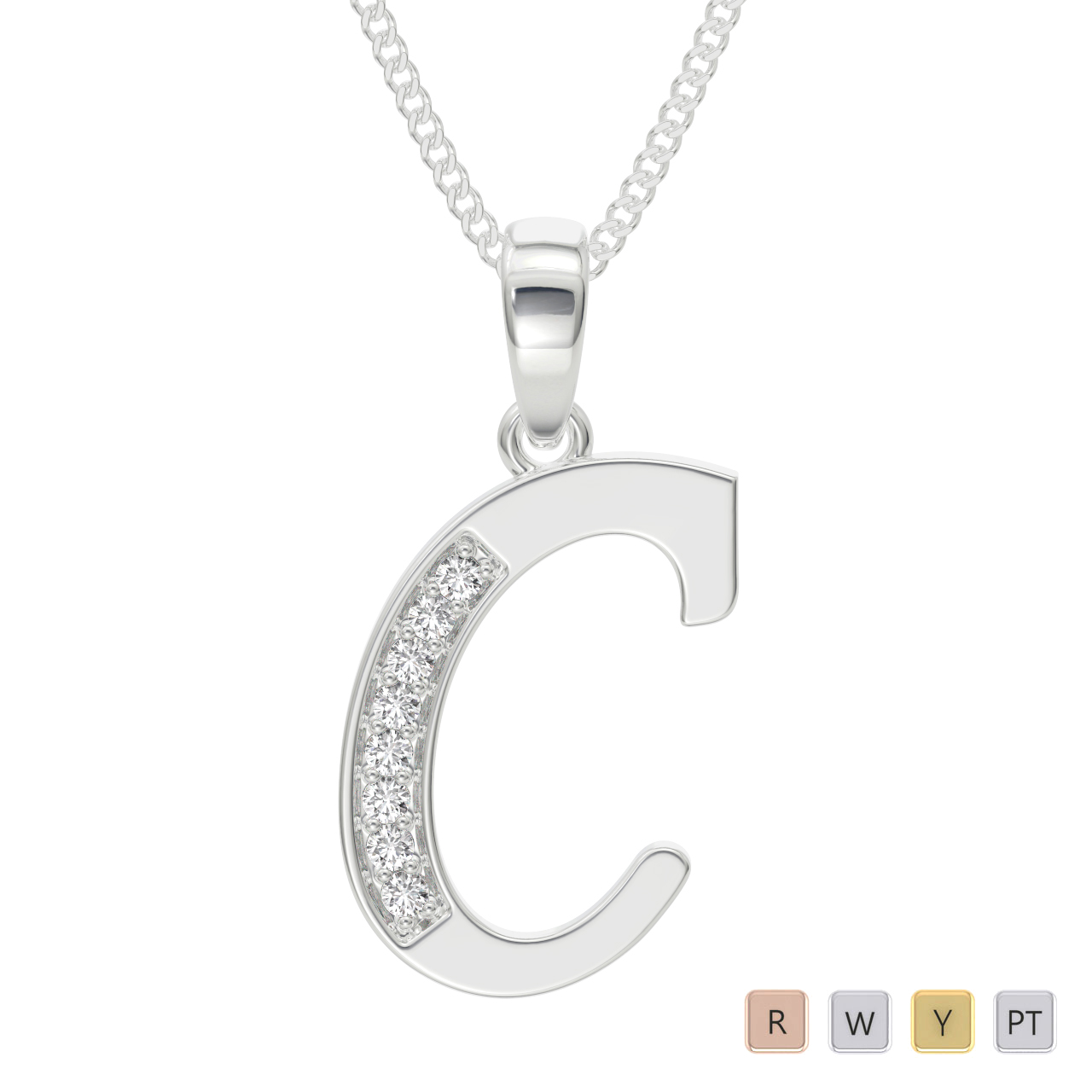 Mini Diamond Initial Necklace – E&E PROJECT