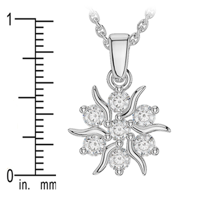 Gold / Platinum Diamond Cluster Necklace AGDNC-1015
