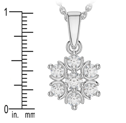 Gold / Platinum Diamond Cluster Necklace AGDNC-1019