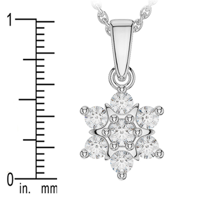Gold / Platinum Diamond Cluster Necklace AGDNC-1020