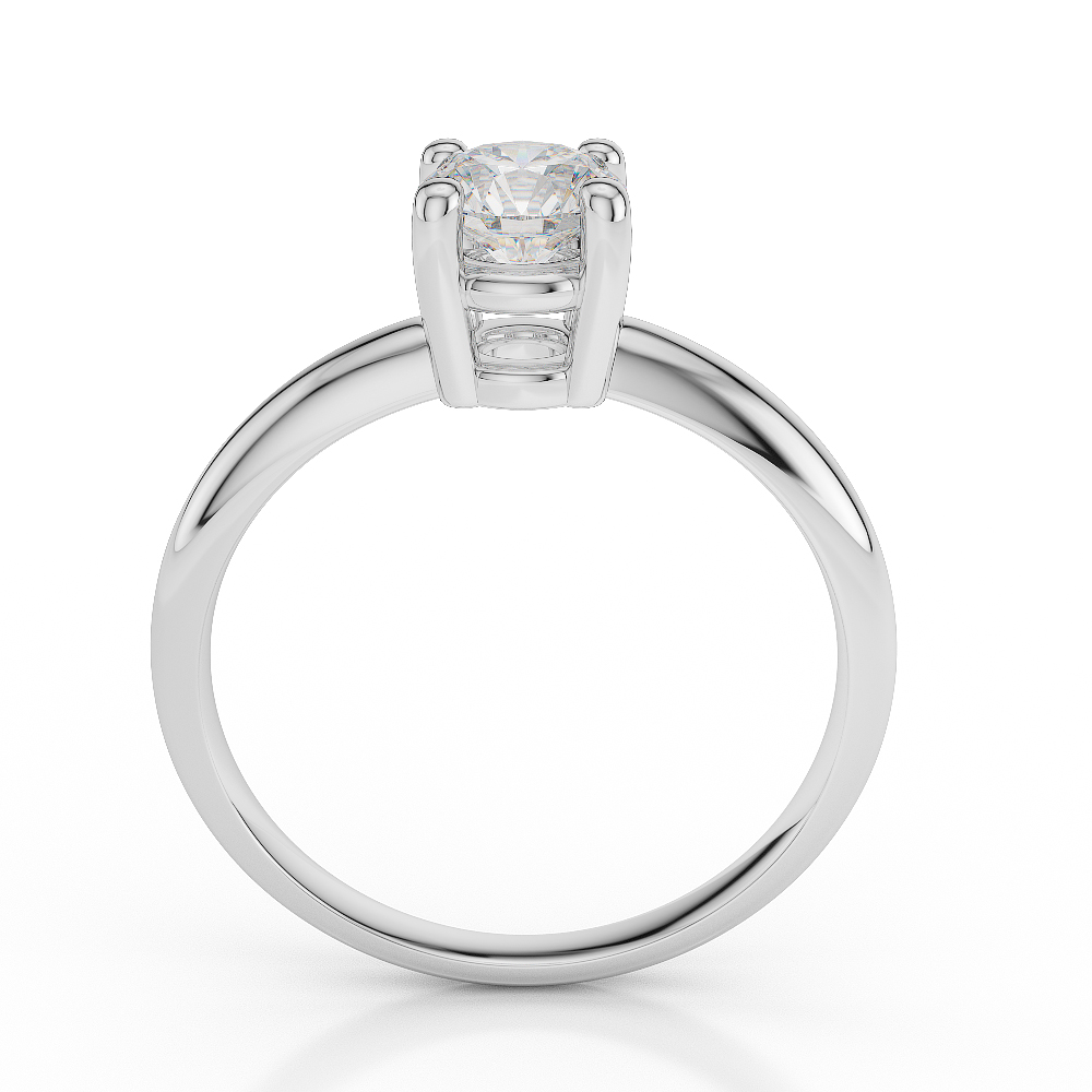 Gold / Platinum Round Shape Diamond Solitaire Ring AGDR-1009