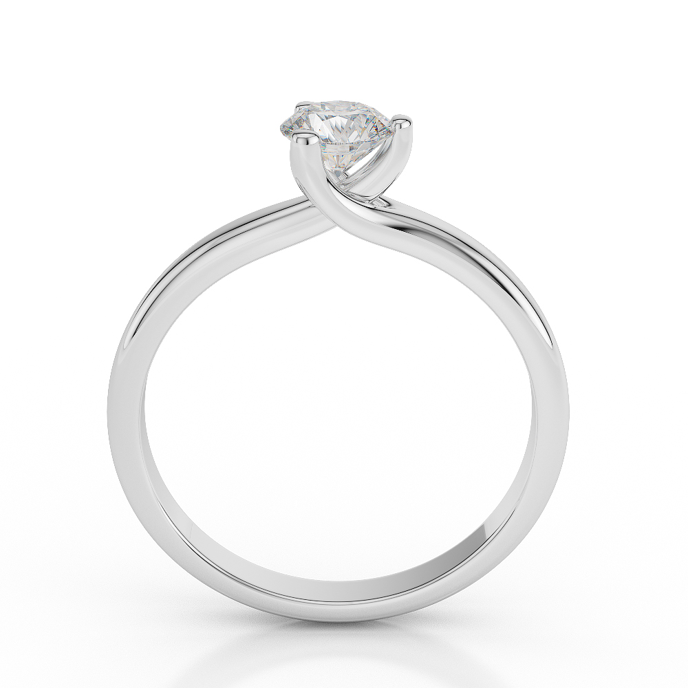 Gold / Platinum Round Shape Diamond Solitaire Ring AGDR-1019