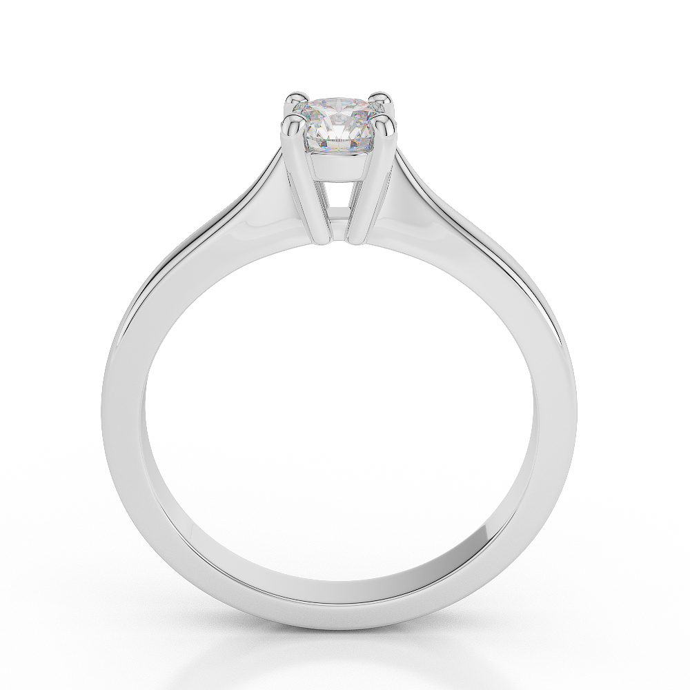Gold / Platinum Round Shape Diamond Solitaire Ring AGDR-1023