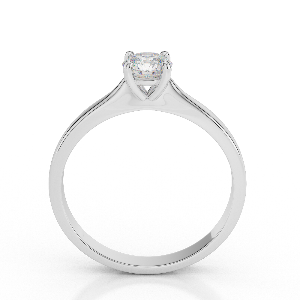 Gold / Platinum Round Shape Diamond Solitaire Ring AGDR-1027