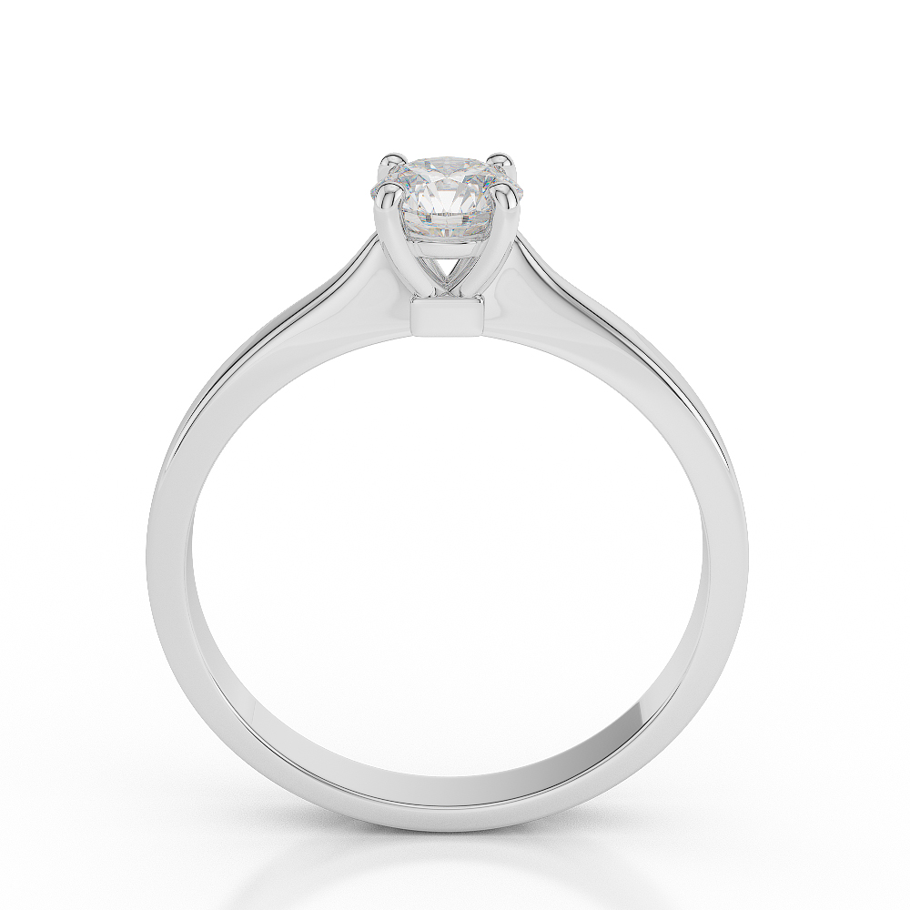 Gold / Platinum Round Shape Diamond Solitaire Ring AGDR-1029