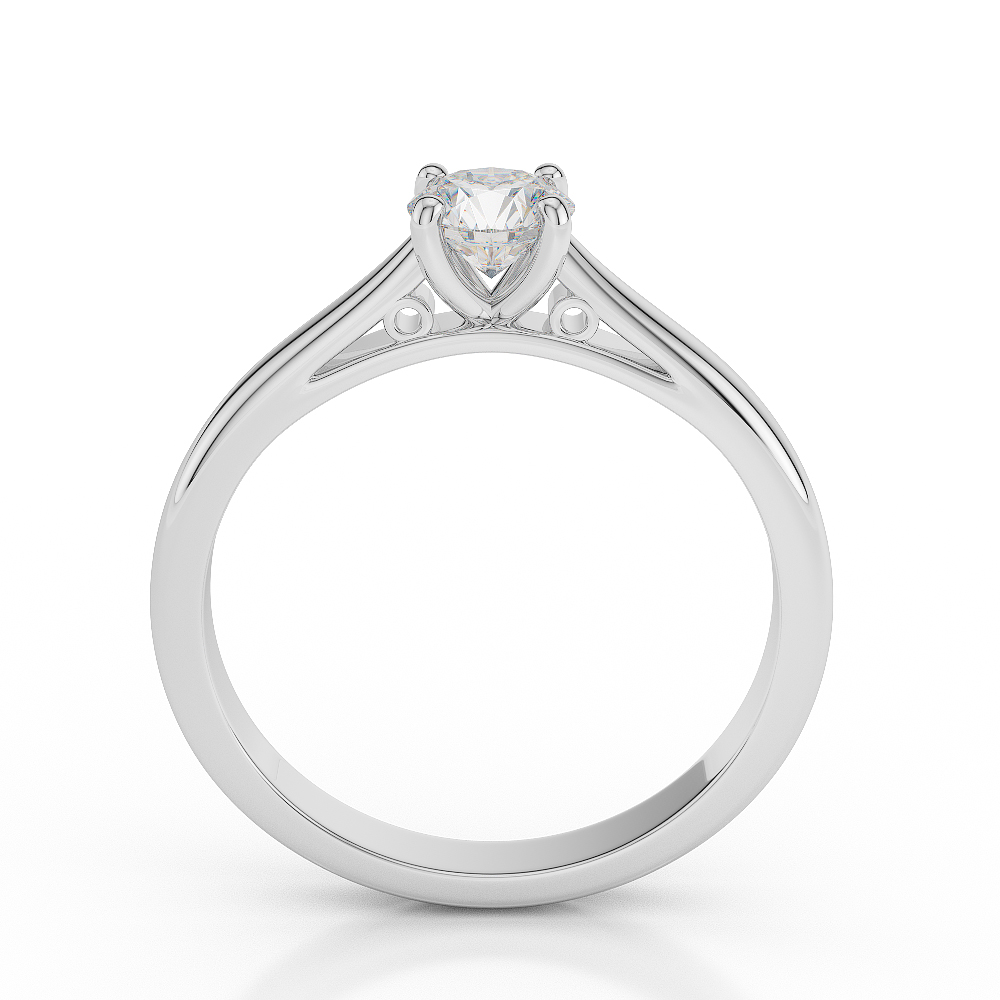 Gold / Platinum Round Shape Diamond Solitaire Ring AGDR-1030