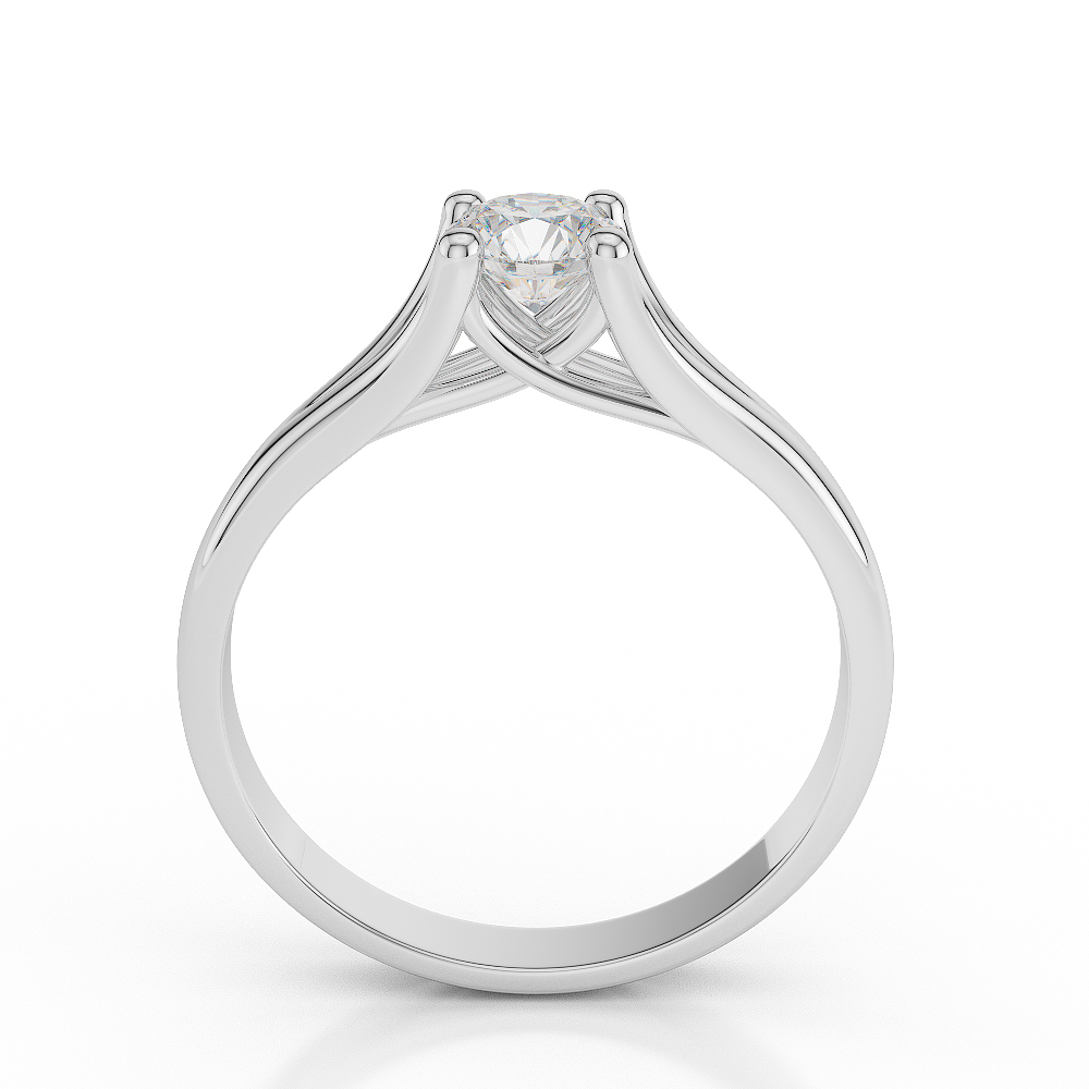 Gold / Platinum Round Shape Diamond Solitaire Ring AGDR-1034