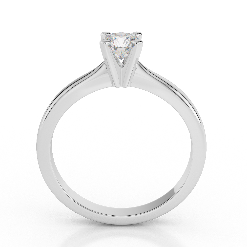 Gold / Platinum Round Shape Diamond Solitaire Ring AGDR-1035