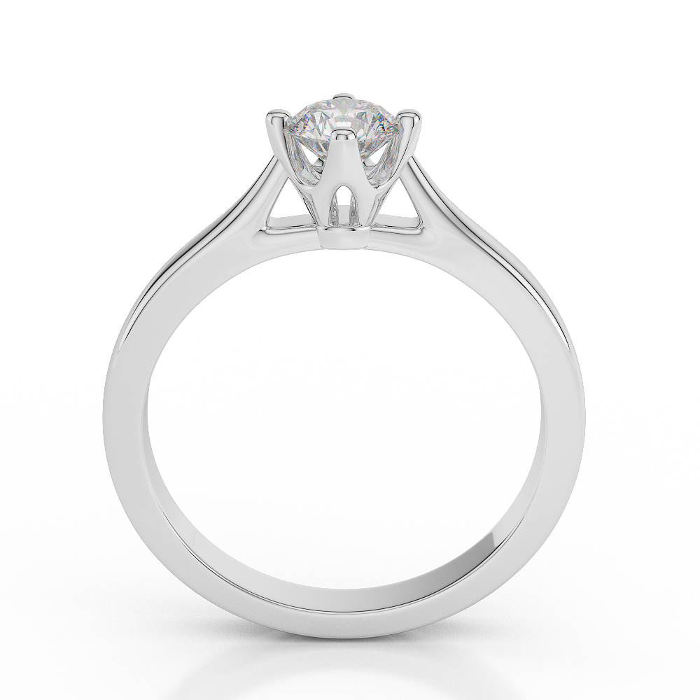 Gold / Platinum Round Shape Diamond Solitaire Ring AGDR-1036