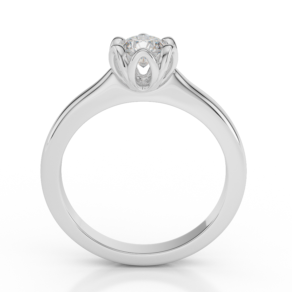Gold / Platinum Round Shape Diamond Solitaire Ring AGDR-1038