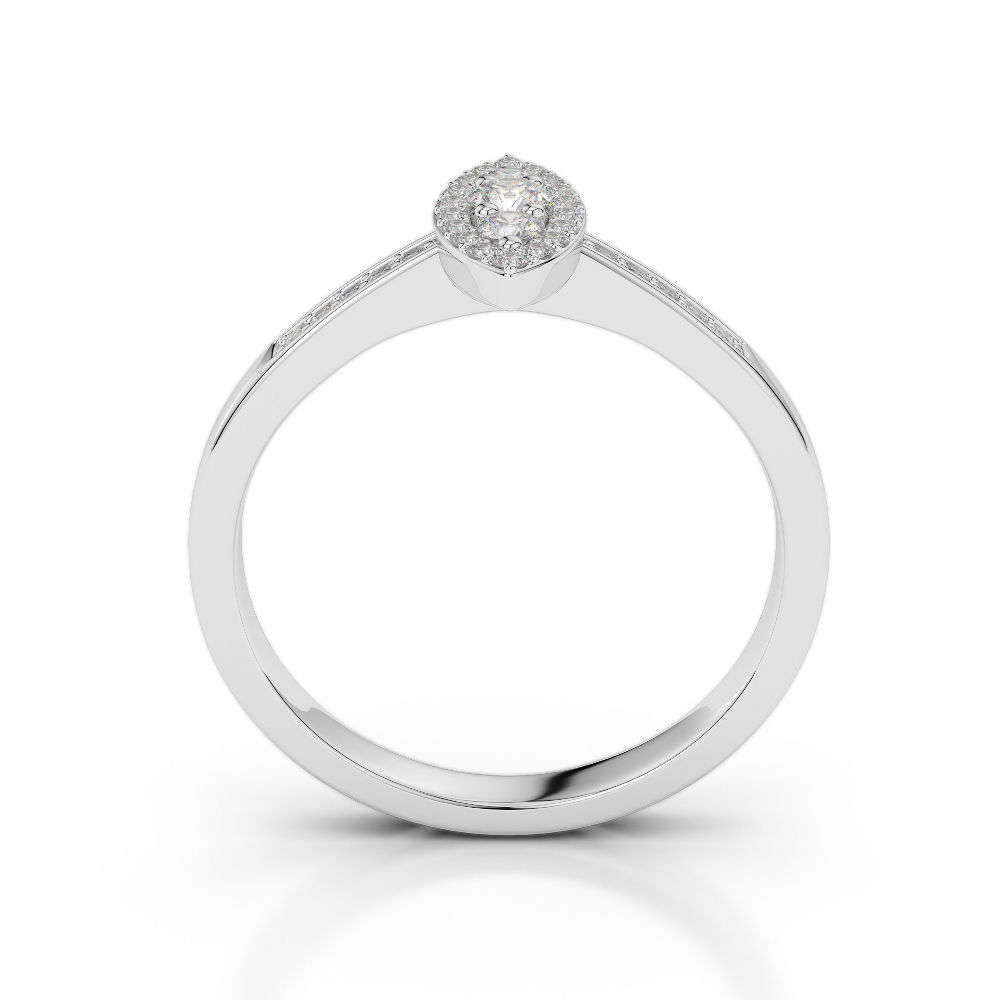 Gold / Platinum Round Cut Diamond Engagement Ring AGDR-1161
