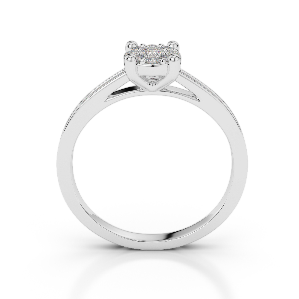 Gold / Platinum Round Cut Diamond Engagement Ring AGDR-1163