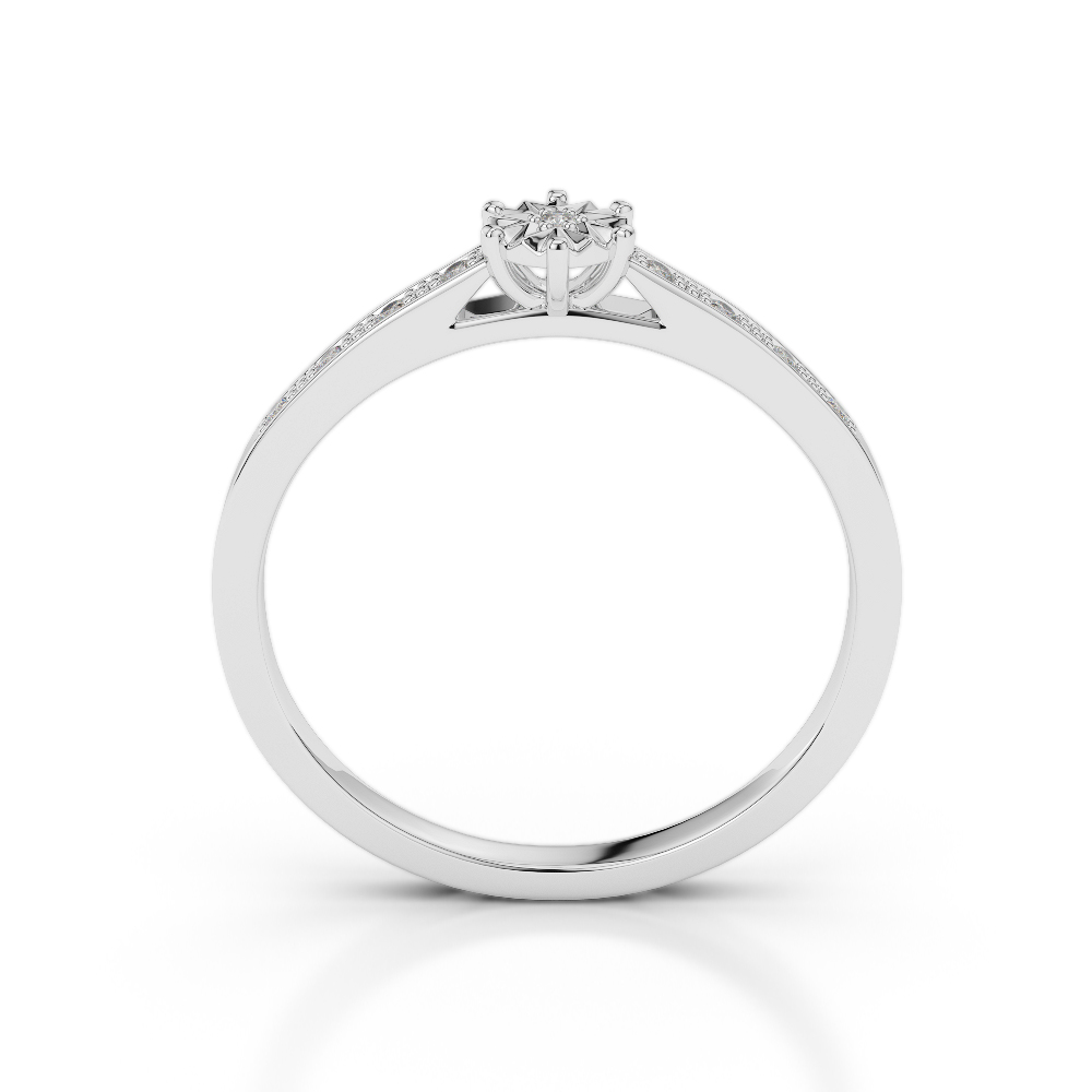 Gold / Platinum Round Cut Diamond Engagement Ring AGDR-1167