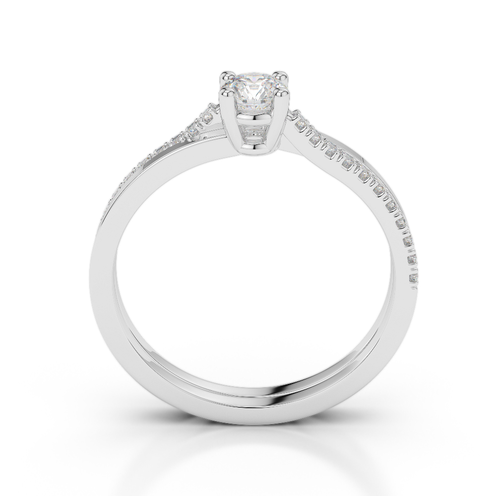 Gold / Platinum Round Cut Diamond Engagement Ring AGDR-1170