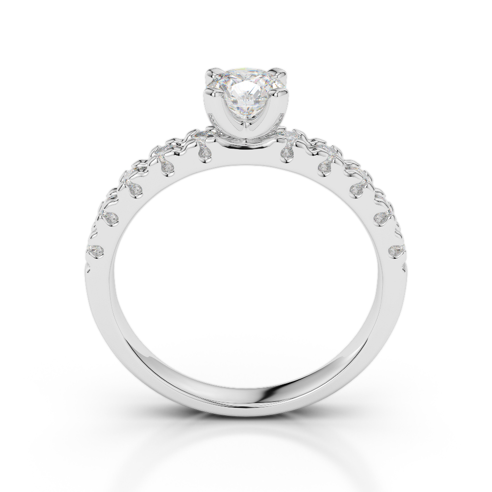 Gold / Platinum Round Cut Diamond Engagement Ring AGDR-1171
