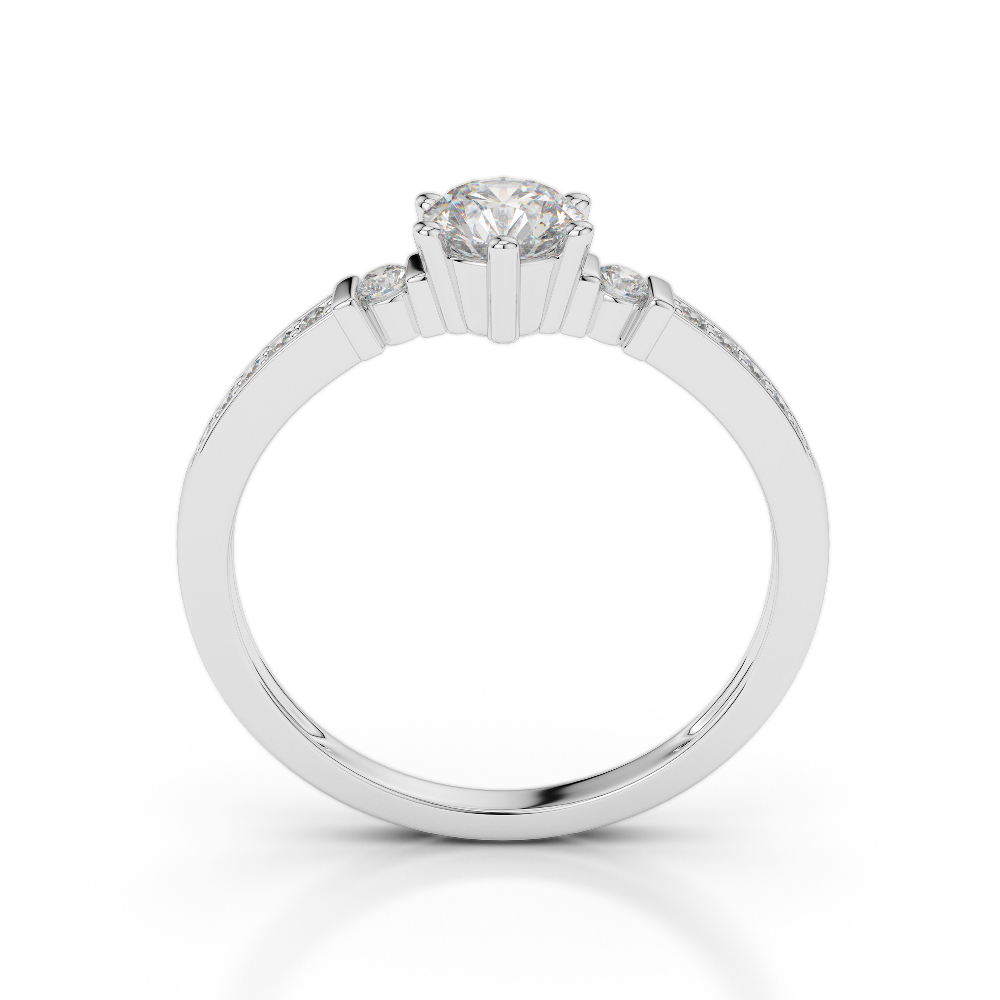 Gold / Platinum Round Cut Diamond Engagement Ring AGDR-1177