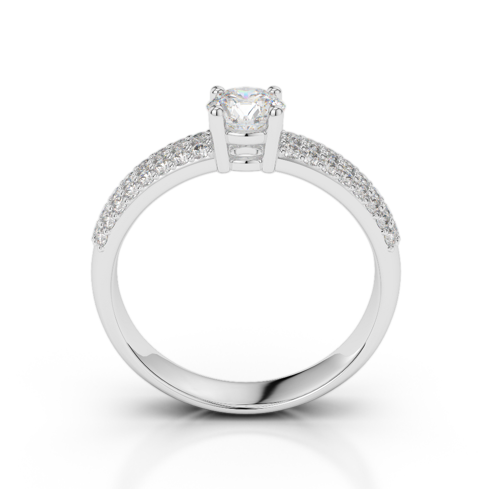 Gold / Platinum Round Cut Diamond Engagement Ring AGDR-1179