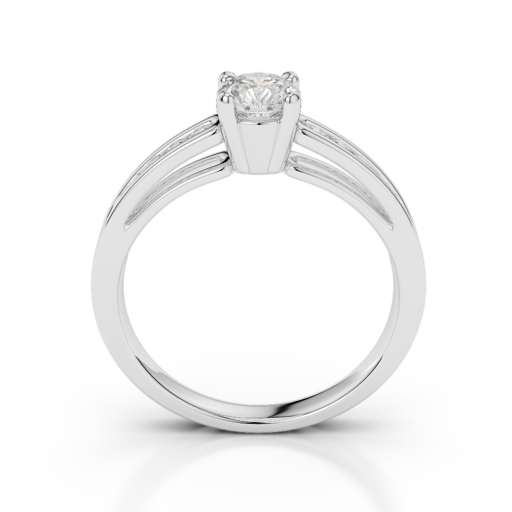 Gold / Platinum Round Cut Diamond Engagement Ring AGDR-1186