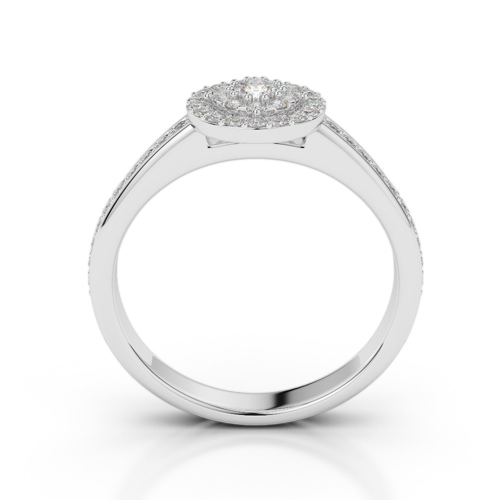 Gold / Platinum Round Cut Diamond Engagement Ring AGDR-1188