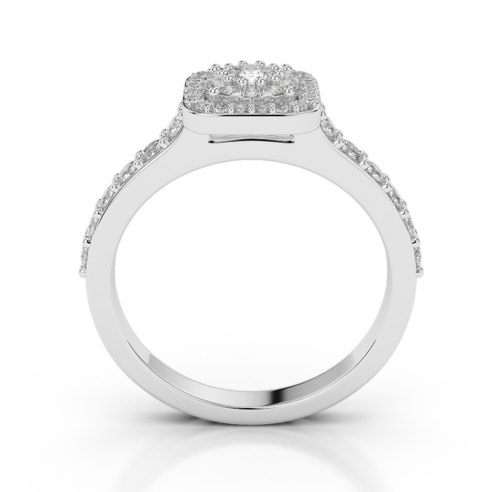Gold / Platinum Round Cut Diamond Engagement Ring AGDR-1189