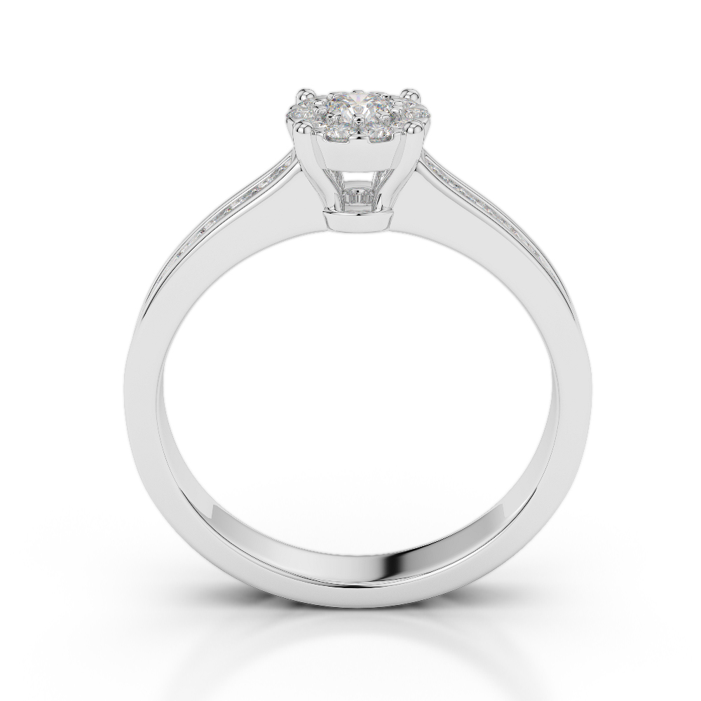 Gold / Platinum Round Cut Diamond Engagement Ring AGDR-1190