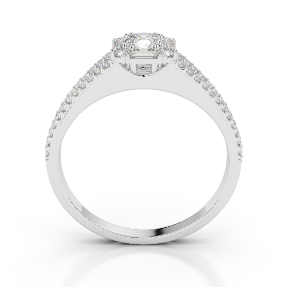 Gold / Platinum Round Cut Diamond Engagement Ring AGDR-1194