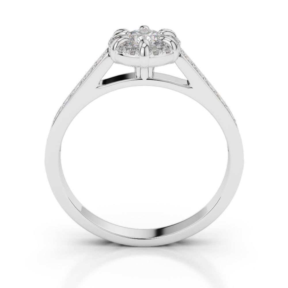 Gold / Platinum Round Cut Diamond Engagement Ring AGDR-1196