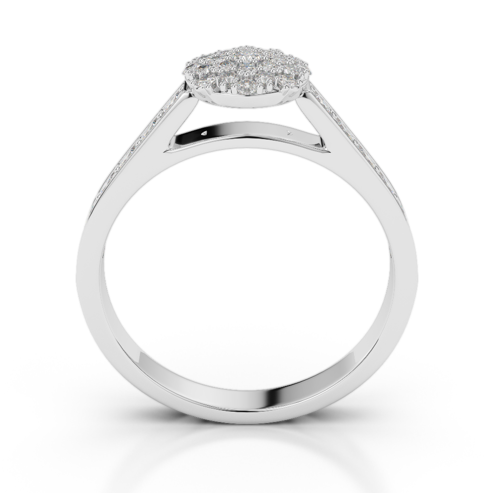 Gold / Platinum Round Cut Diamond Engagement Ring AGDR-1198