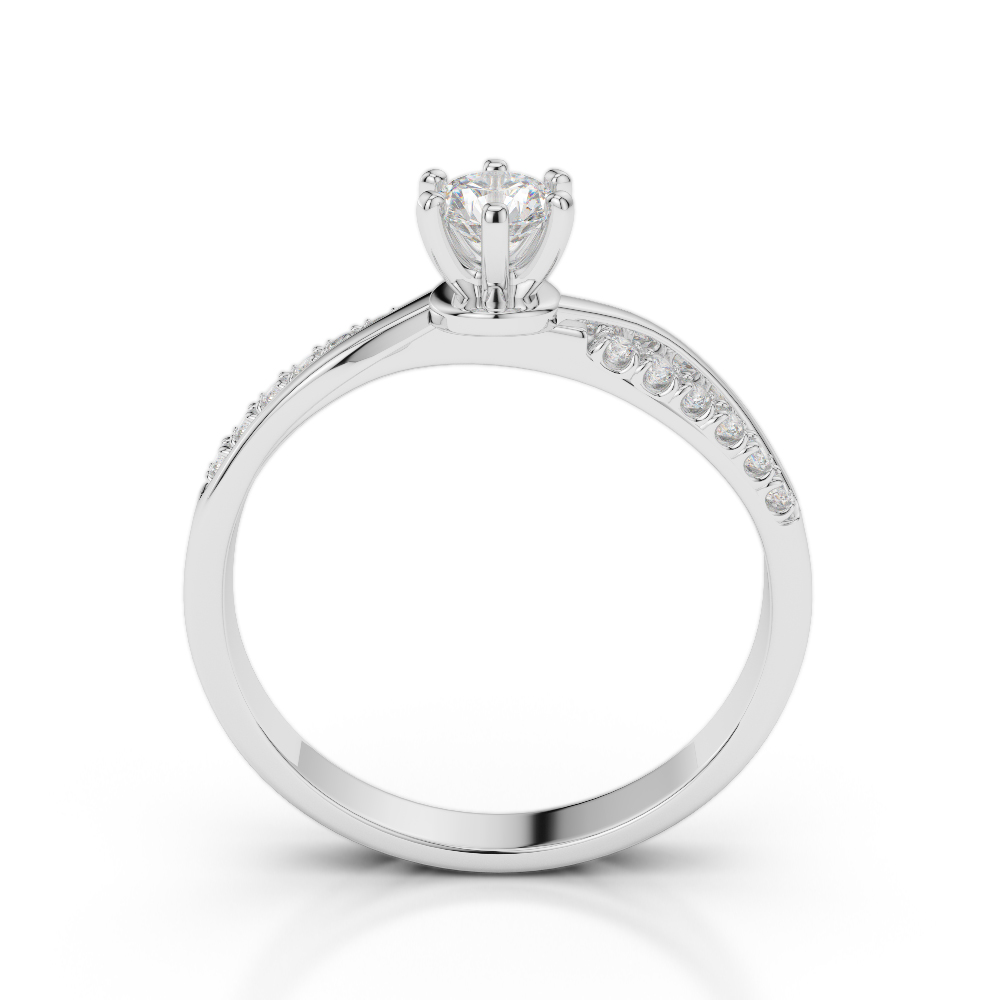 Gold / Platinum Round Cut Diamond Engagement Ring AGDR-2022