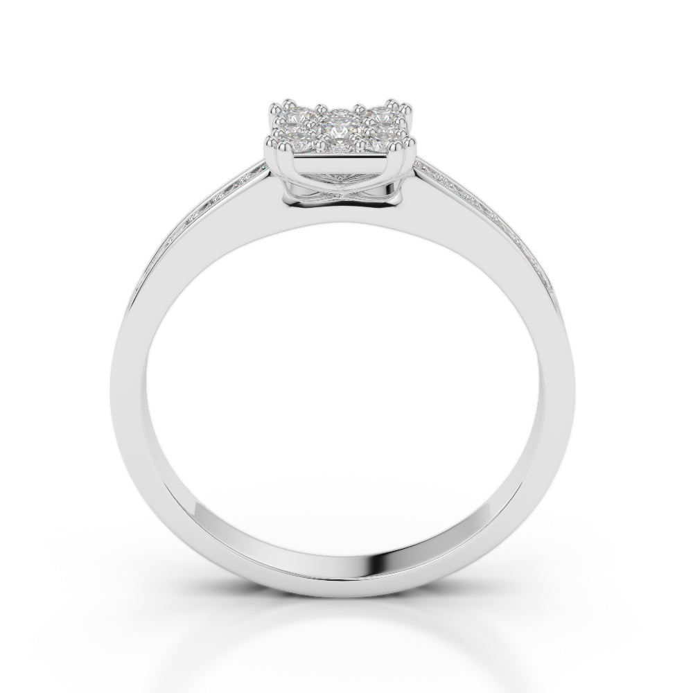 Gold / Platinum Round Cut Diamond Engagement Ring AGDR-2030
