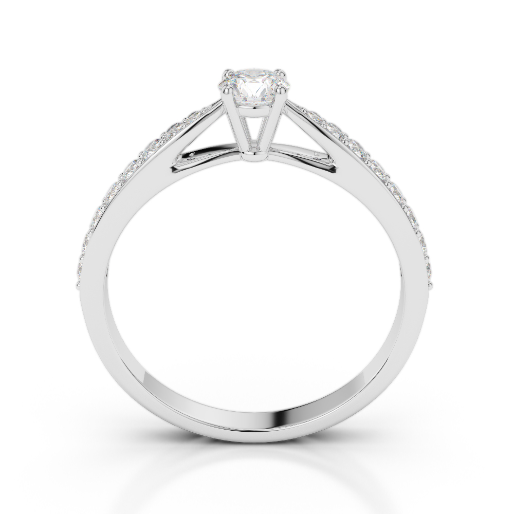 Gold / Platinum Round Cut Diamond Engagement Ring AGDR-2032